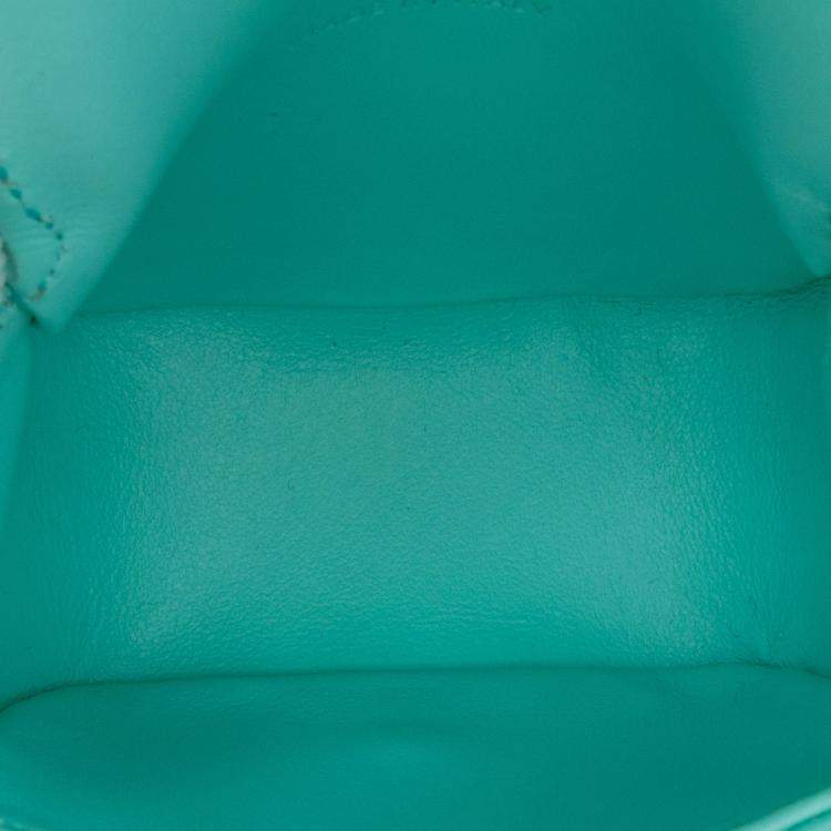 مملوكة مسبقًا Celine Blue Leather Triomphe AirPods Case with Strap