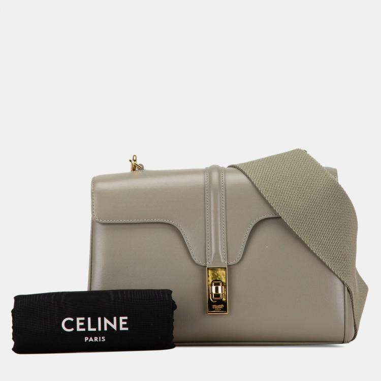 Pre Owned Celine Green Teen Smooth Calfskin Soft 16 Crossbody