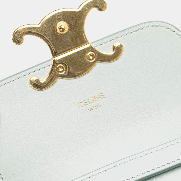 Pre Owned Celine Blue Mini Calfskin Claude Crossbody