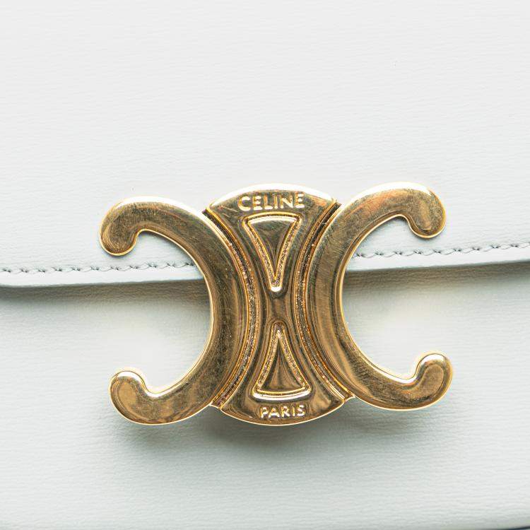 Pre Owned Celine Blue Mini Calfskin Claude Crossbody