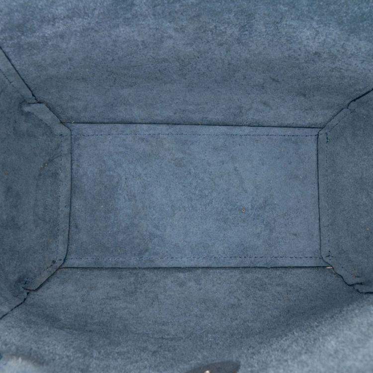 Pre Owned Celine Blue Nano Grained Calfskin Belt Bag