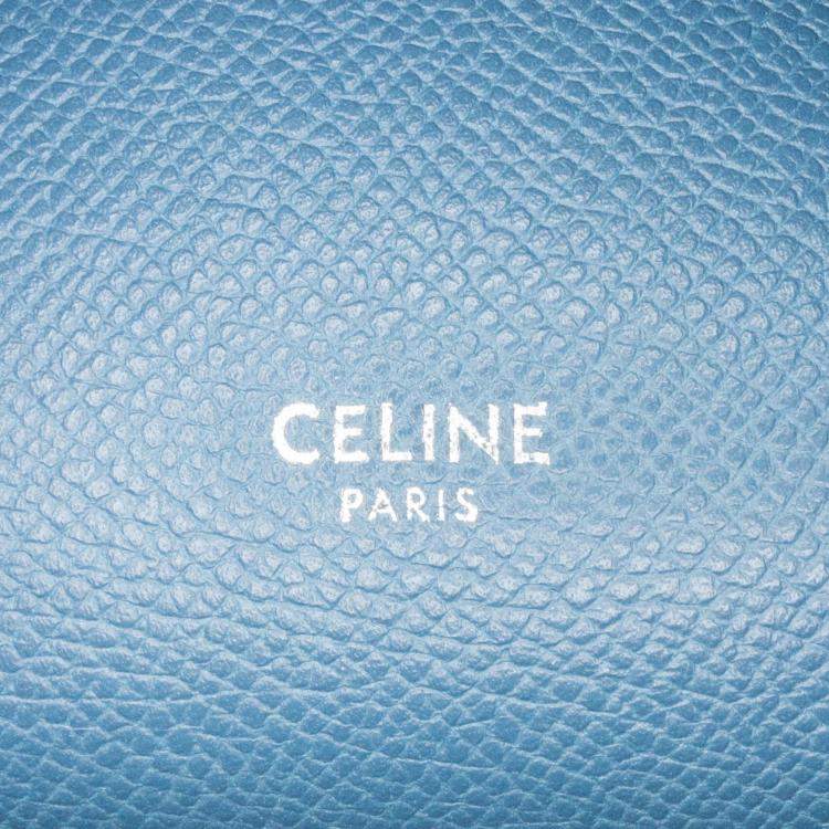 Pre Owned Celine Blue Nano Grained Calfskin Belt Bag