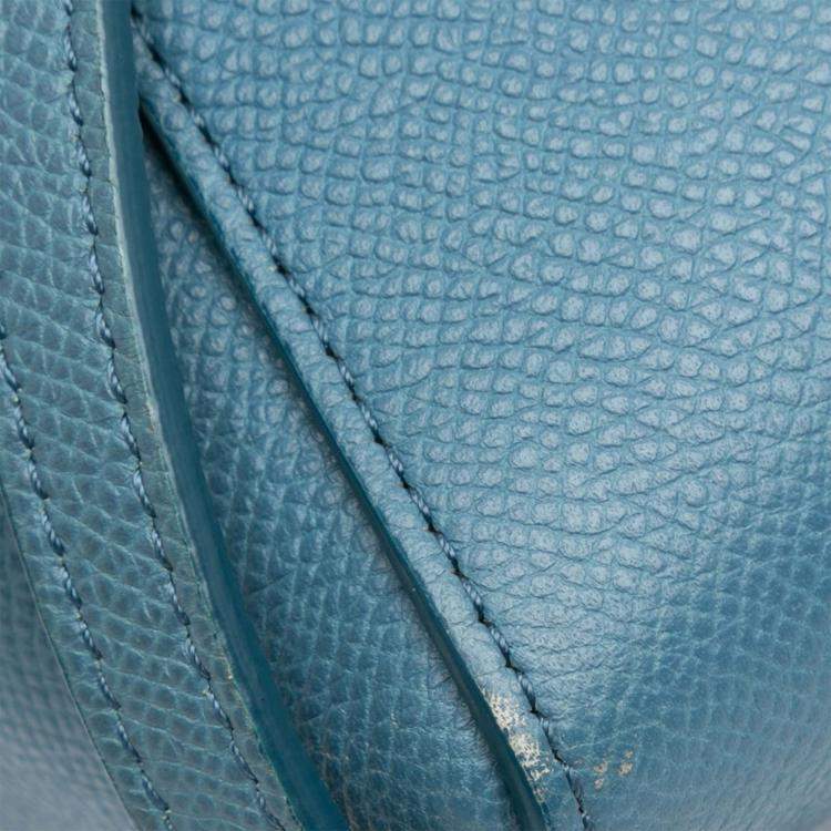 Pre Owned Celine Blue Nano Grained Calfskin Belt Bag