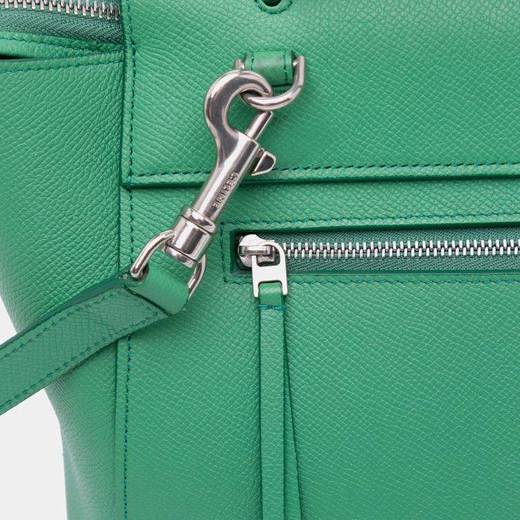 Pre Owned Celine Green Mini Grained Calfskin Belt Bag