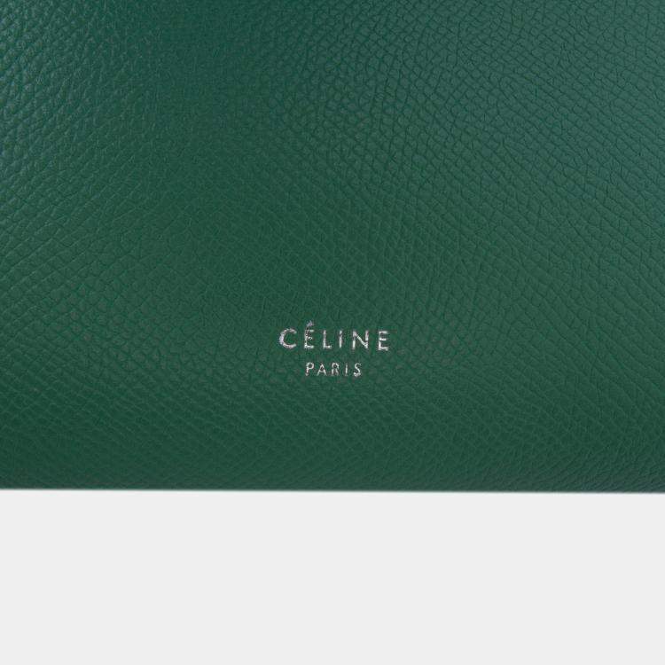Pre Owned Celine Green Mini Grained Calfskin Belt Bag