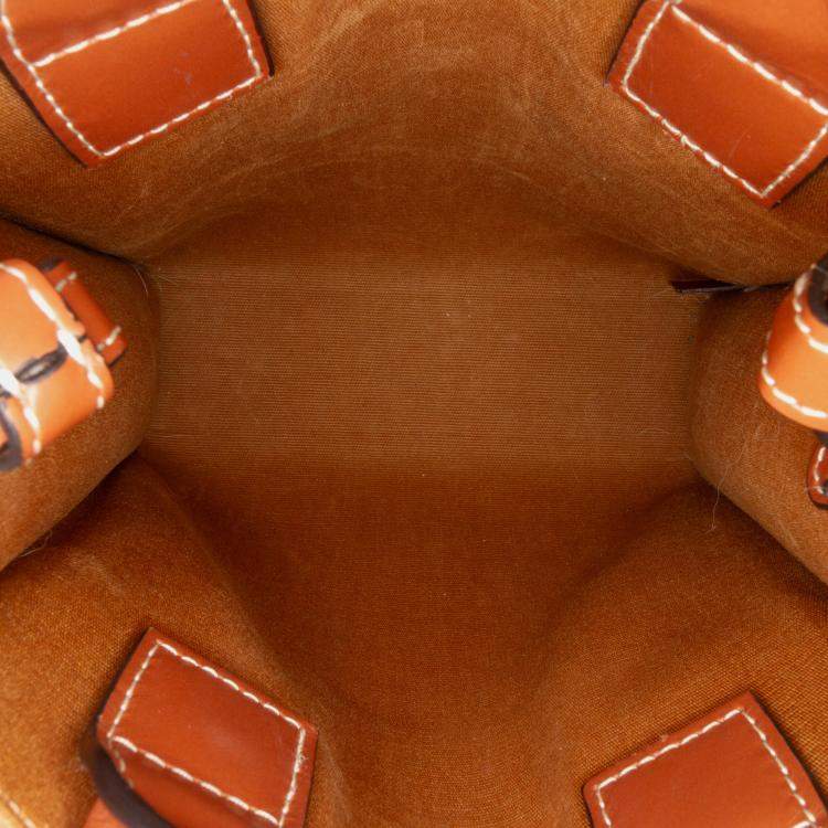 Pre Owned Celine White Mini Triomphe Coated Canvas Vertical Cabas Satchel