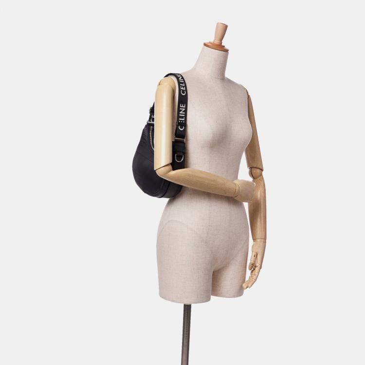 Pre Owned Celine Black Nylon Ava Shoulder Bag