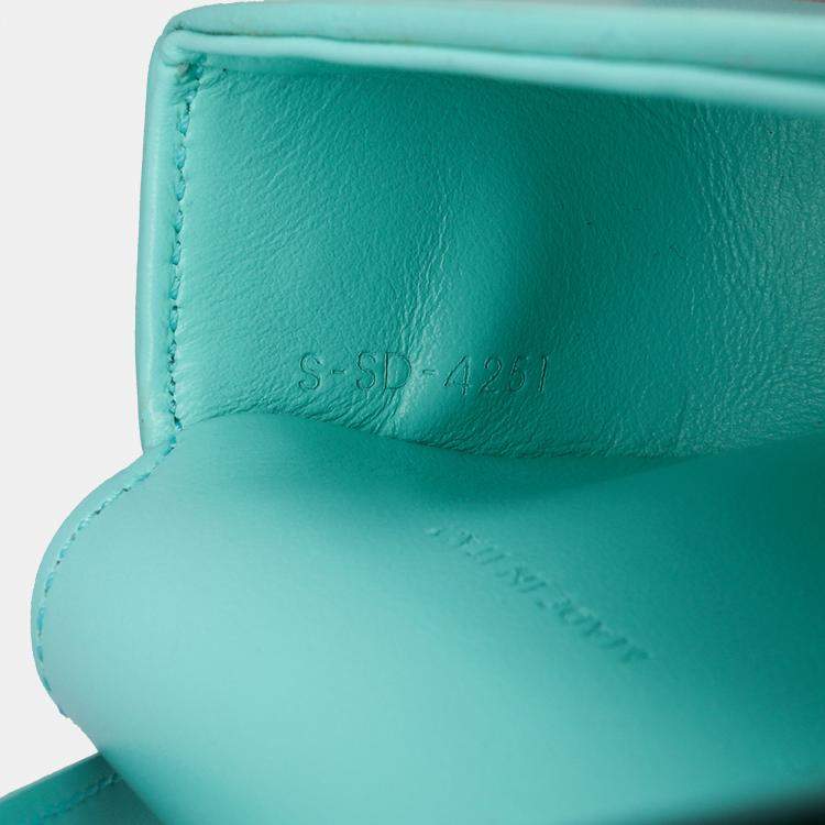 Pre Owned Celine Blue Leather Triomphe AirPods Case with Strap