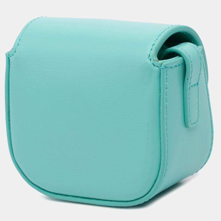 Pre Owned Celine Blue Leather Triomphe AirPods Case with Strap