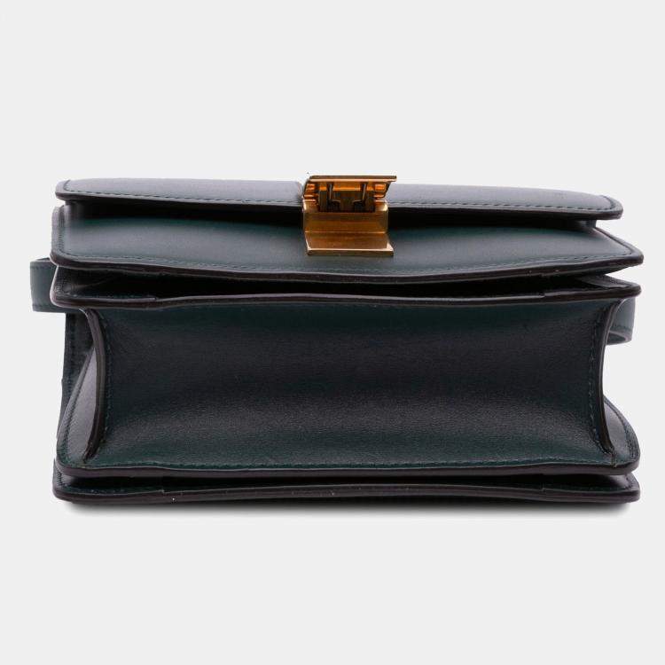 Pre Owned Celine Green Small Calfskin Classic Box