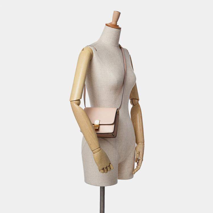 Pre Owned Celine Pink Small Liege Calfskin Classic Box