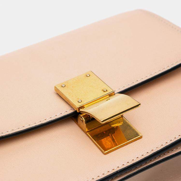 Pre Owned Celine Pink Small Liege Calfskin Classic Box