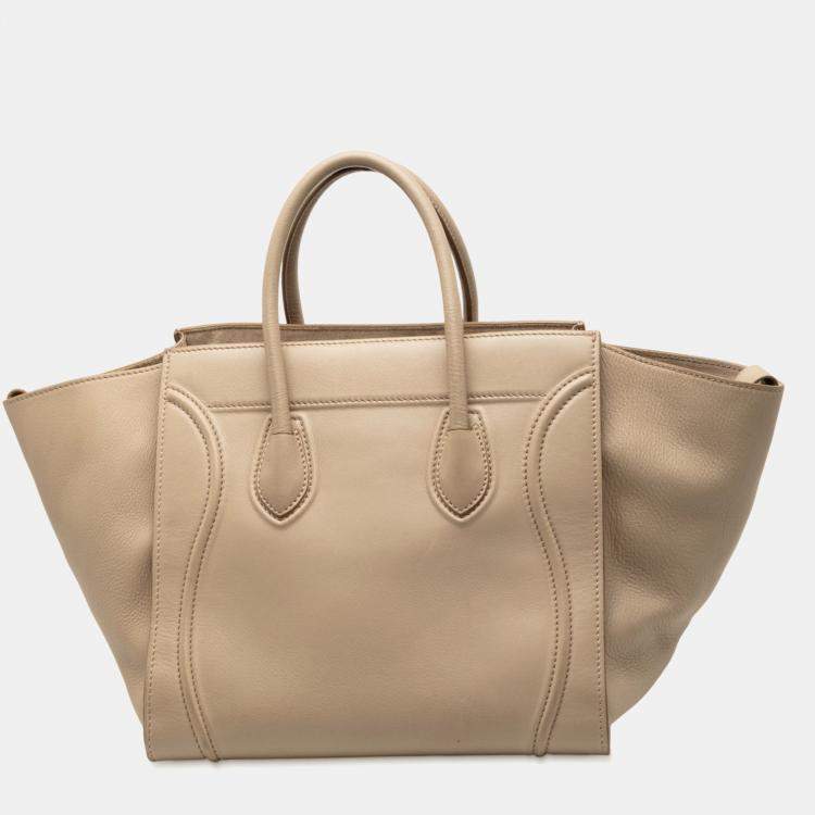 مملوكة مسبقًا Celine Brown Medium Leather Luggage Phantom Tote