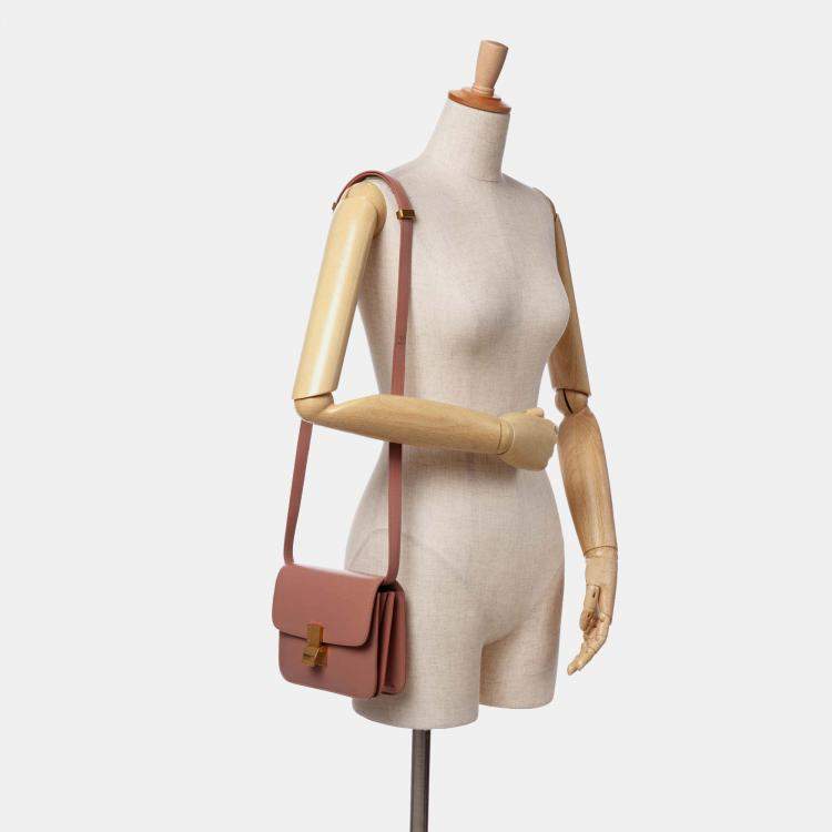 Pre Owned Celine Pink Teen Calfskin Classic Box