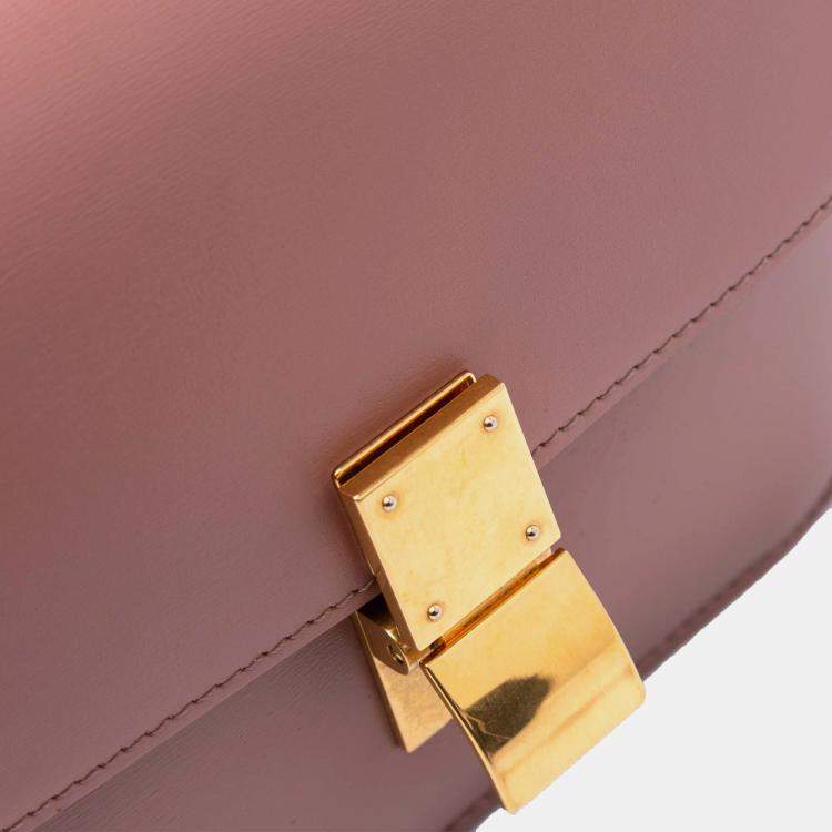 Pre Owned Celine Pink Teen Calfskin Classic Box