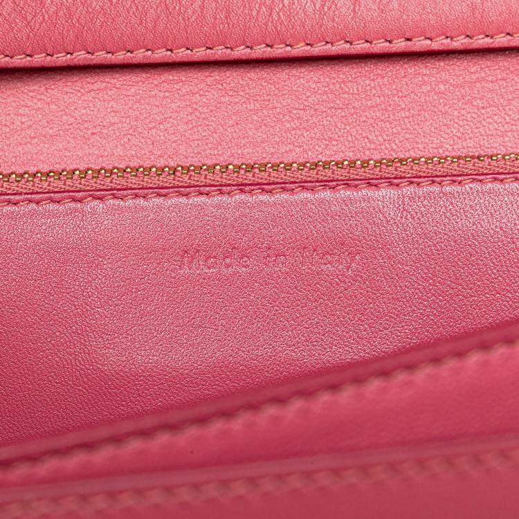 Pre Owned Celine Pink Medium Calfskin Classic Box