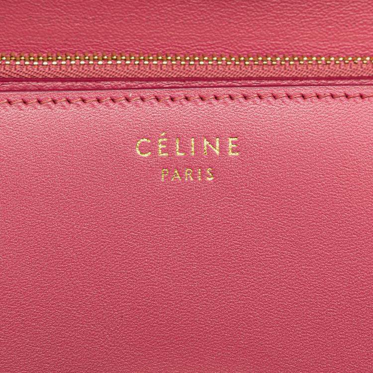 Pre Owned Celine Pink Medium Calfskin Classic Box