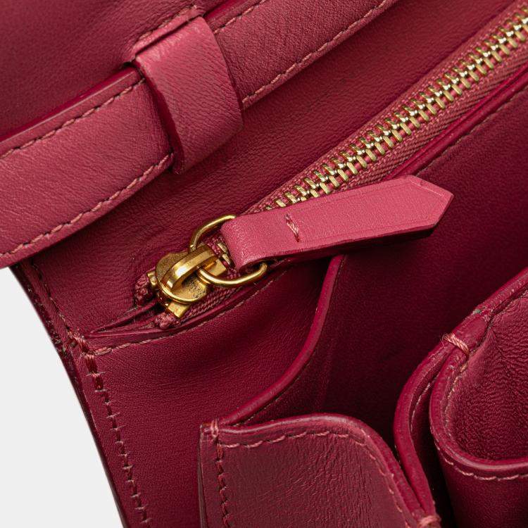 Pre Owned Celine Pink Medium Calfskin Classic Box