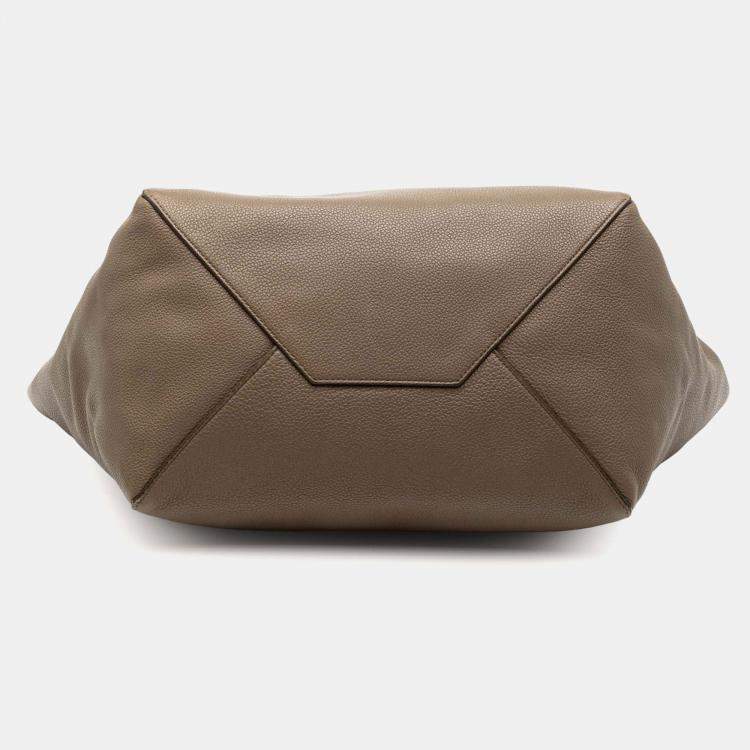 Pre Owned Celine Brown Small Leather Phantom Cabas Tote