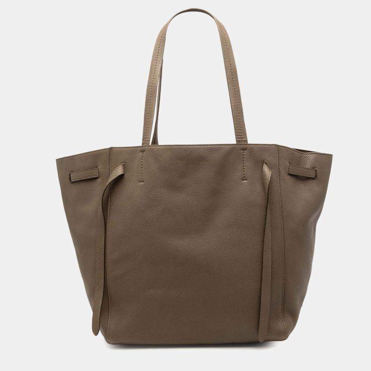Pre Owned Celine Brown Small Leather Phantom Cabas Tote