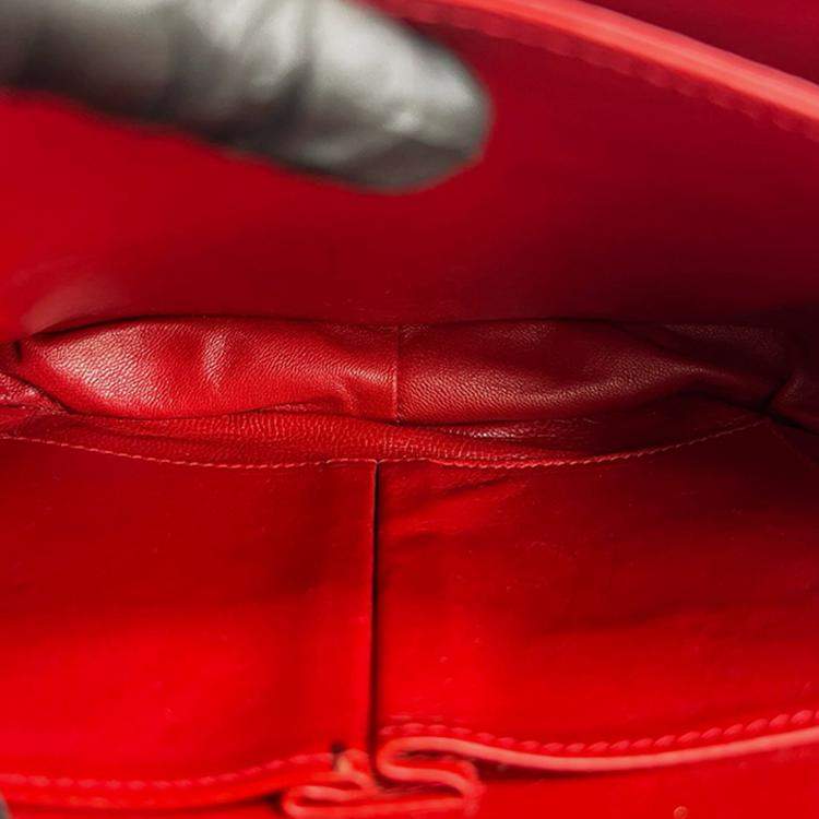 Pre Owned Celine Red Calfskin Horse Carriage Crossbody