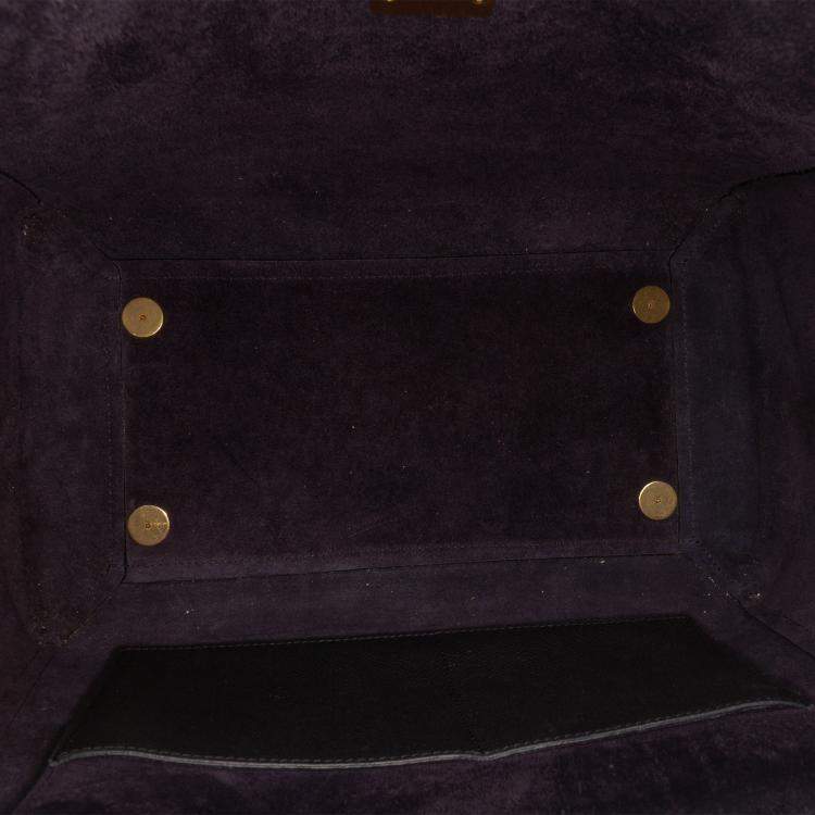 Pre Owned Celine Black Mini Grained Calfskin Belt Satchel