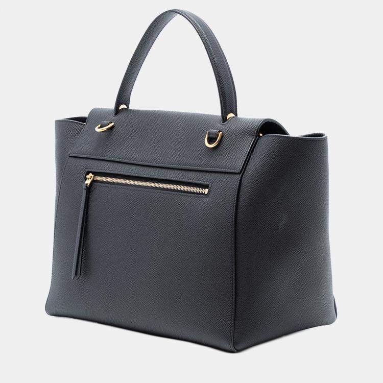 مملوكة مسبقًا Celine Black Mini Grained Calfskin Belt Bag