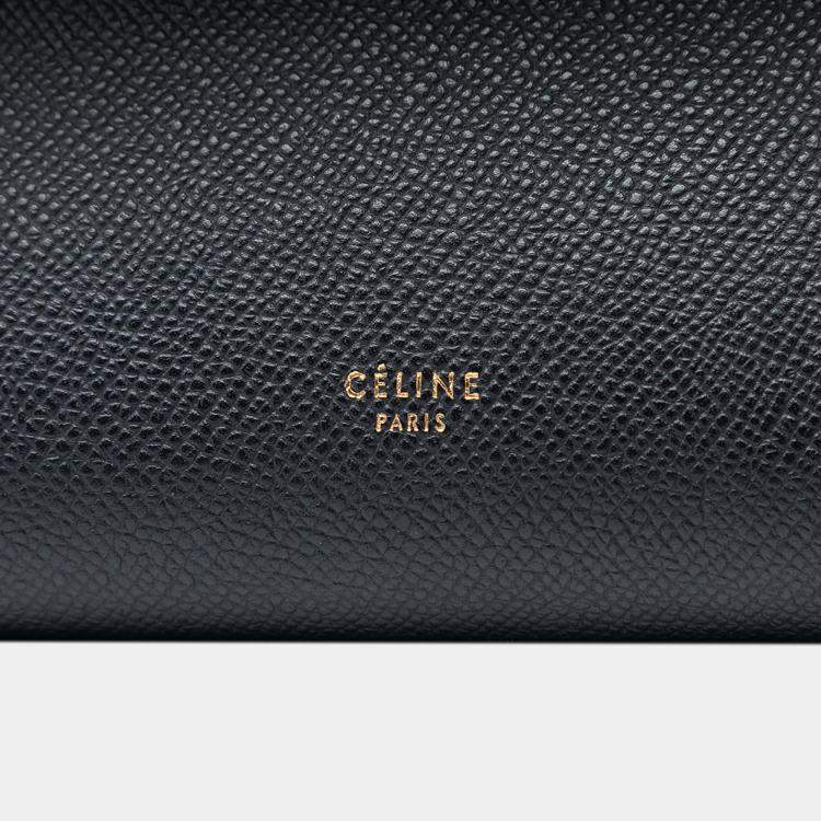 مملوكة مسبقًا Celine Black Mini Grained Calfskin Belt Bag