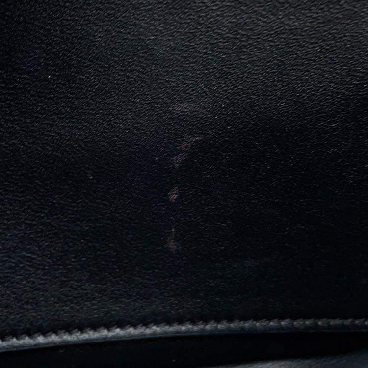 Pre Owned Celine Mono Chrome Chain shoulder Bag Black Leather