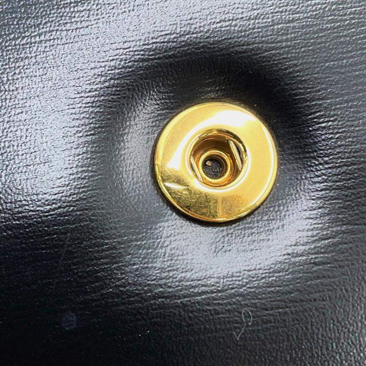 Pre Owned Celine Mini Buzas Claire 2-Way Bag Black Calf Leather Size Mini