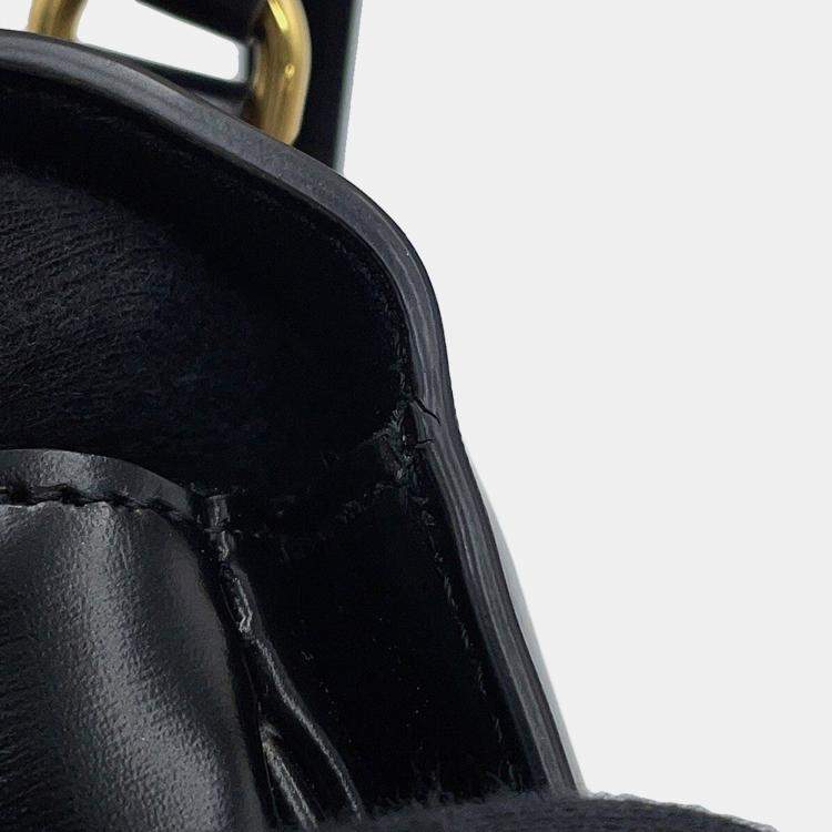 Pre Owned Celine Mini Buzas Claire 2-Way Bag Black Calf Leather Size Mini