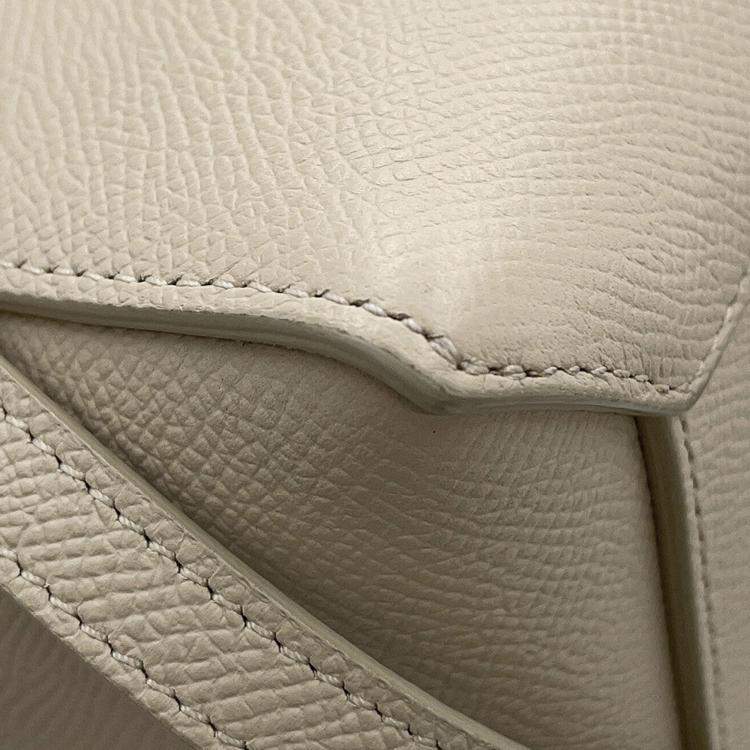 Pre Owned Celine Belt Bag Cream Leather Size Nano