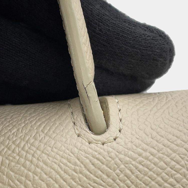 Pre Owned Celine Belt Bag Cream Leather Size Nano