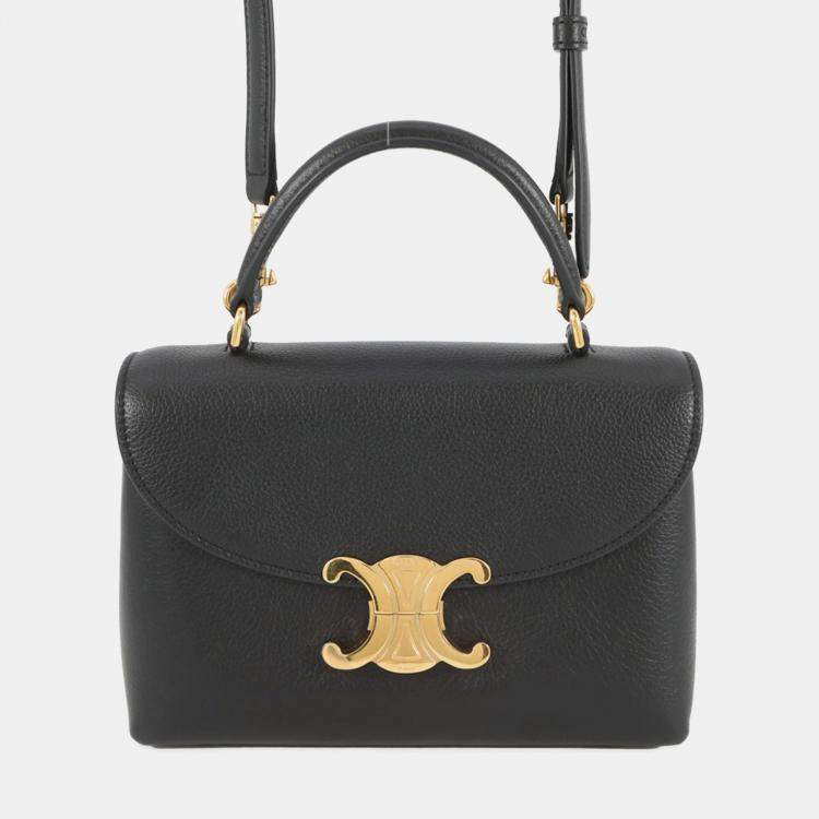 مملوكة مسبقًا Celine Teen Nino 2-Way Handbag Black Calf Leather
