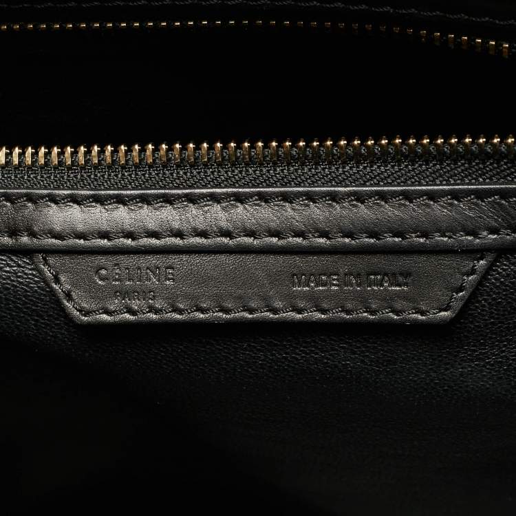 Pre Owned Celine Luggage Mini Black/Green Leather and Python Tote