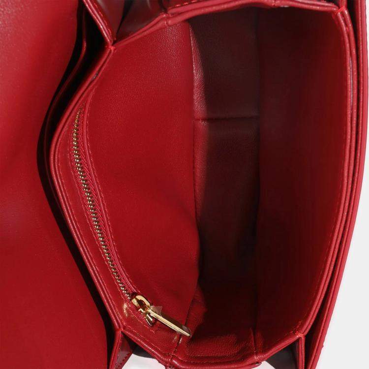 Pre Owned Celine Red Shiny Calfskin Teen Triomphe