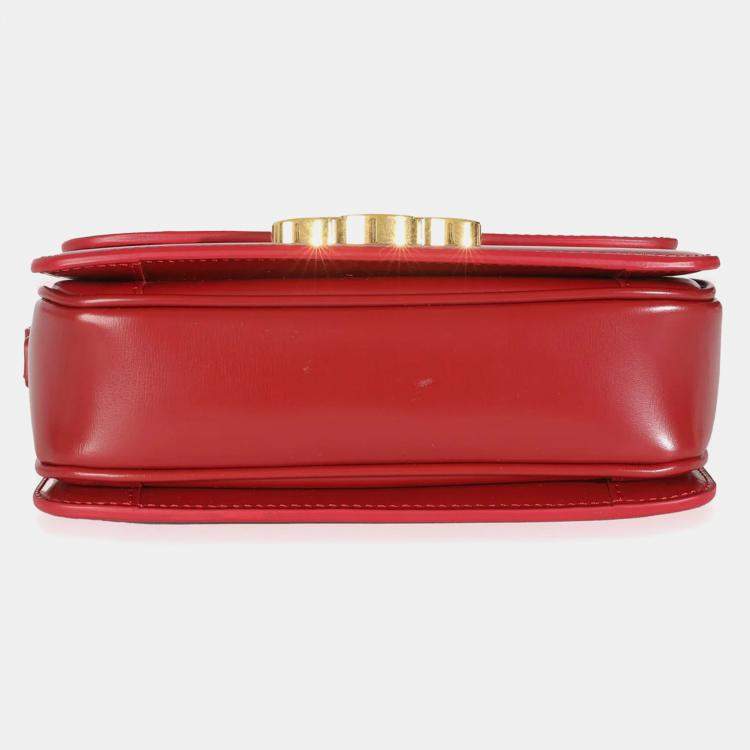 Pre Owned Celine Red Shiny Calfskin Teen Triomphe