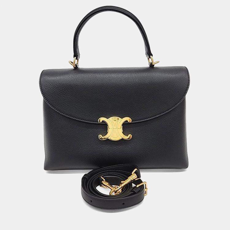 Pre Owned Celine Black Leather Nino Bag Medium