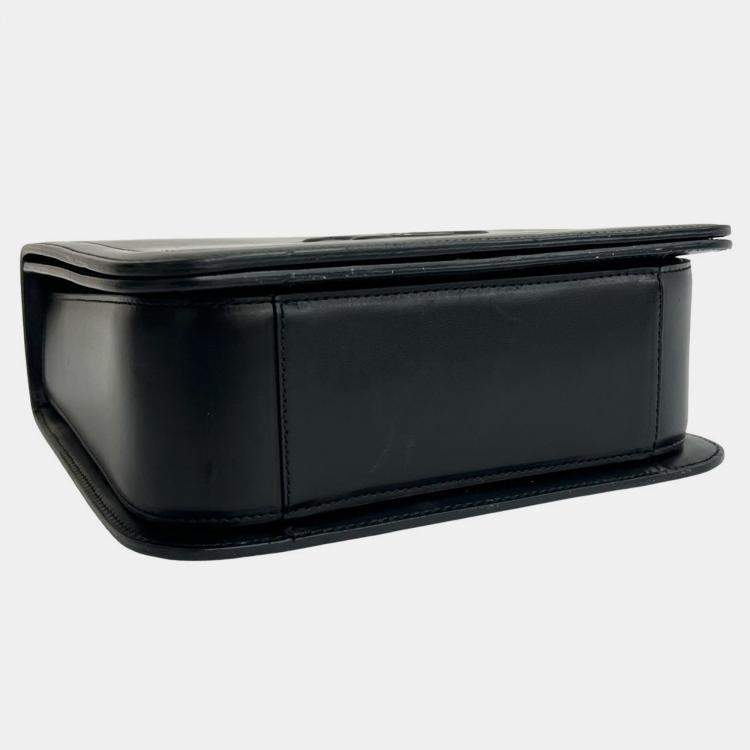 مملوكة مسبقًا Celine Black Calfskin Triomphe Top Handle Bag