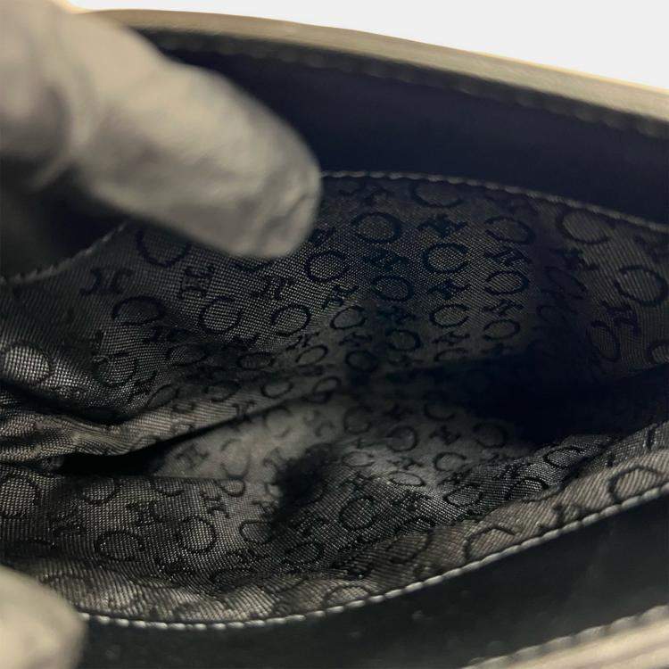 مملوكة مسبقًا Celine Black Calfskin Triomphe Top Handle Bag