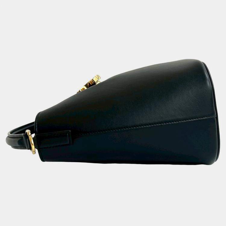 Pre Owned Celine Black Small Smooth Calfskin Louise Bucket Bag