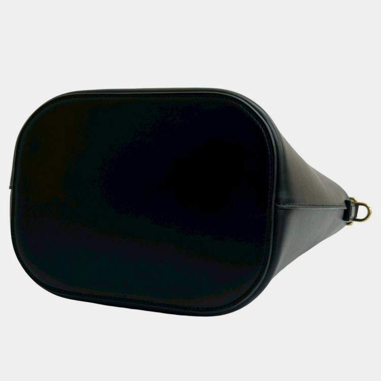 Pre Owned Celine Black Small Smooth Calfskin Louise Bucket Bag