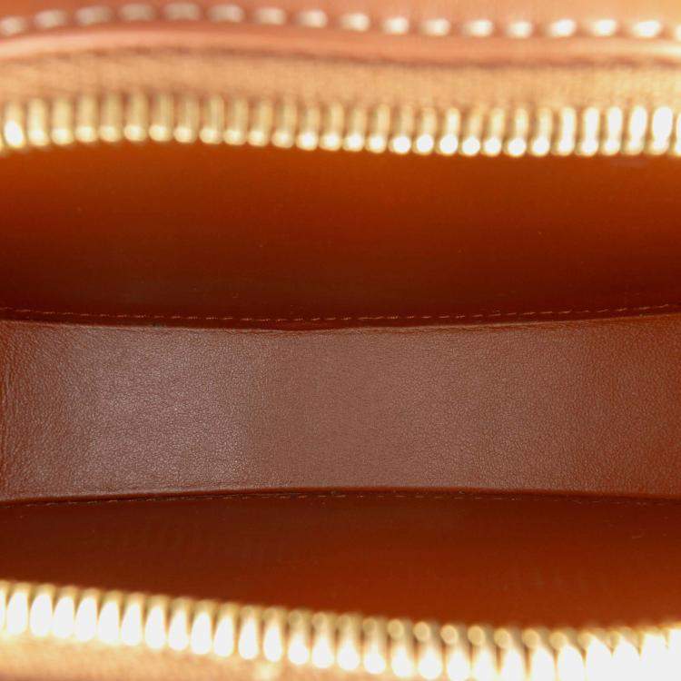 Pre Owned Celine Brown Small Calfskin Cuir Triomphe Oval Crossbody