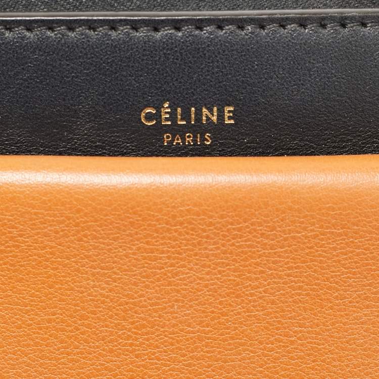 Pre Owned Celine Pocket Envelope Tricolor Leather and Python Chain Pouch