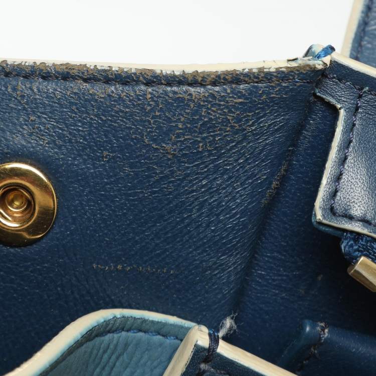 مملوكة مسبقًا Celine Trapeze Small Tricolor Leather Top Handle Bag