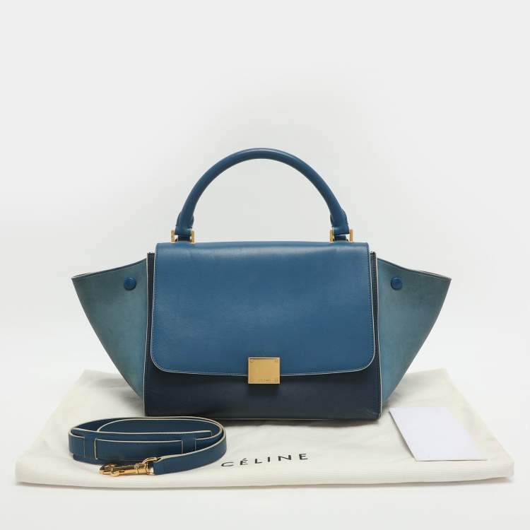 مملوكة مسبقًا Celine Trapeze Small Tricolor Leather Top Handle Bag