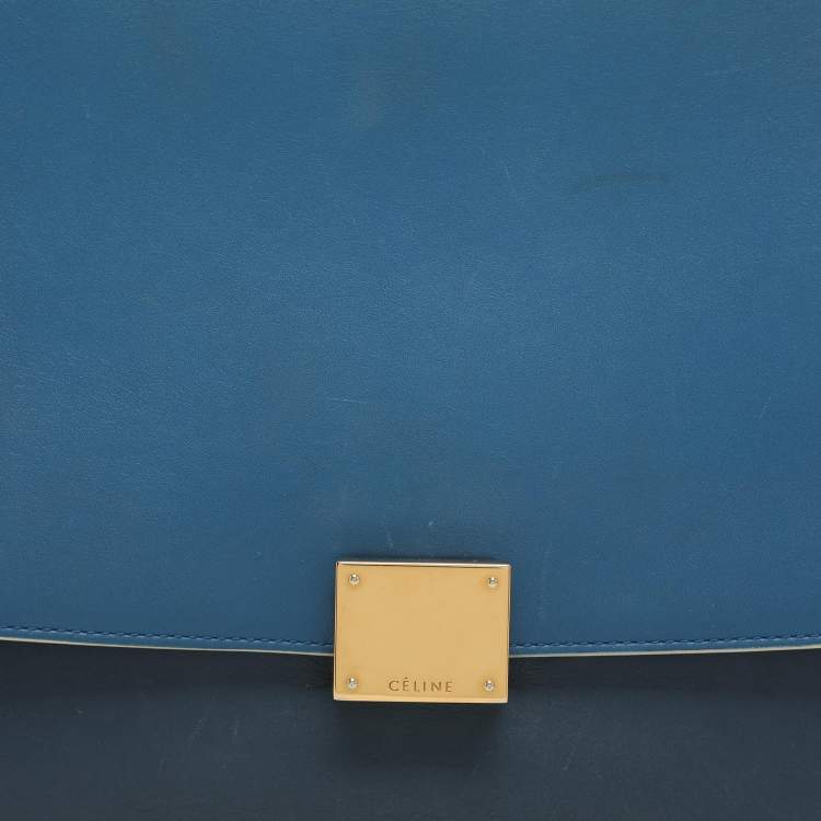 مملوكة مسبقًا Celine Trapeze Small Tricolor Leather Top Handle Bag