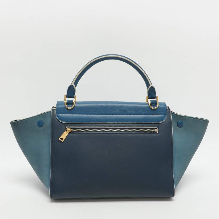 مملوكة مسبقًا Celine Trapeze Small Tricolor Leather Top Handle Bag
