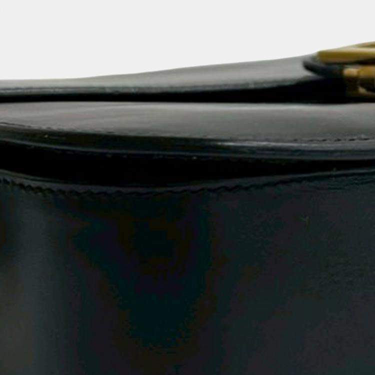 Pre Owned Celine Black Calfskin Horse Carriage Crossbody
