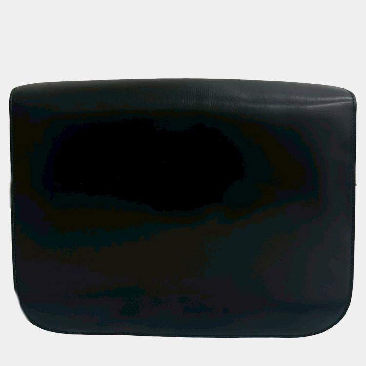 Pre Owned Celine Black Calfskin Horse Carriage Crossbody